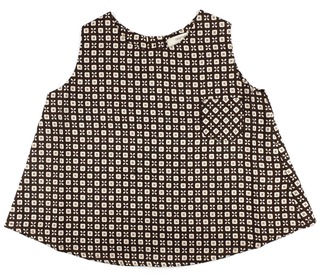 baby top havana - licorice button print│Caramel Baby and Child